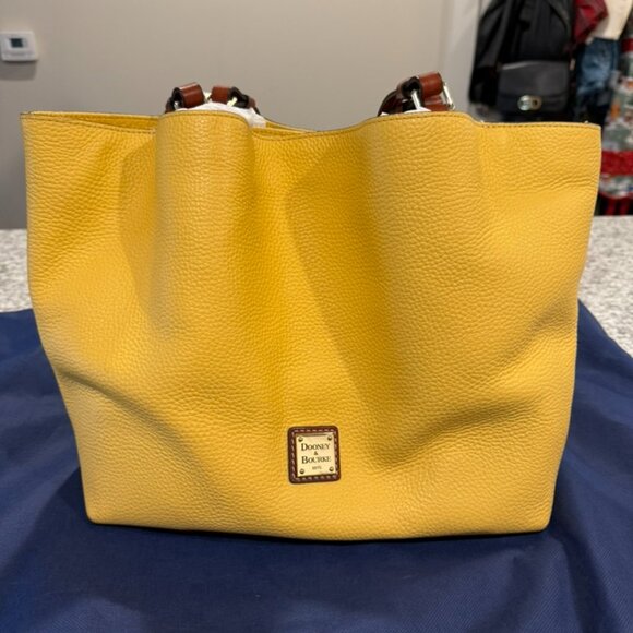 Dooney & Bourke Yellow Leather Handbag - Picture 1 of 9